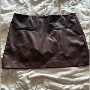 a new day plum faux leather mini skirt